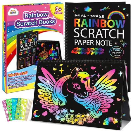 2 Pack Bulk Rainbow Magic Scratch Paper