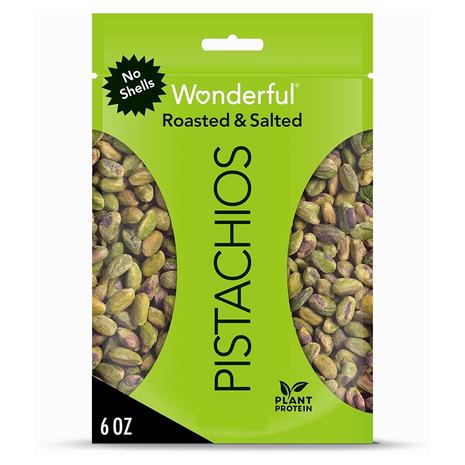 Wonderful Pistachios No Shells Roasted & Salted 6oz Resealable Bag