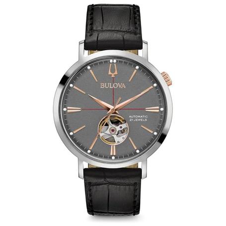 Bulova Men's Leather Strap Watch