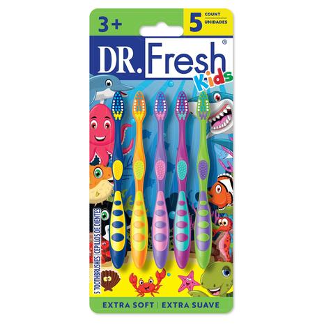 5-Pack Dr. Fresh Kids Extra Soft Toothbrushes