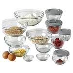 17-Piece Anchor Hocking Glass Mixing & Prep Bowl Set With Lids