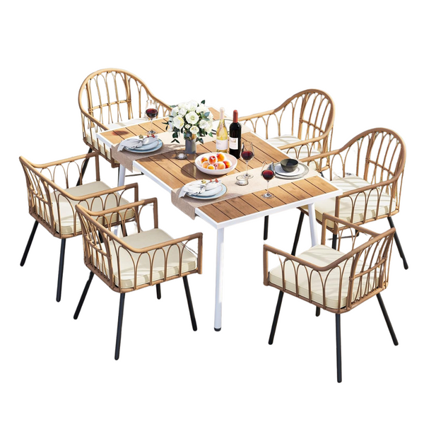 8 Piece Outdoor Patio Dining Set