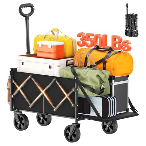 350LBS Large Collapsible Folding Wagon With Wheels