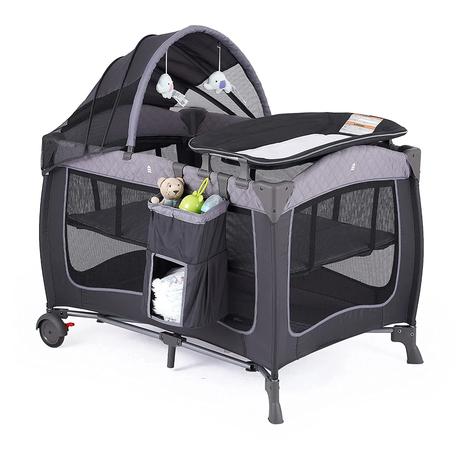 Portable Baby Play Yard With Canopy And Changing Table