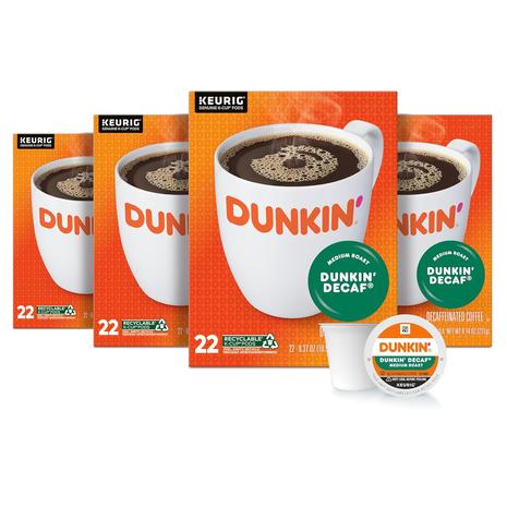 88 Dunkin' Decaf Medium Roast Coffee K-Cup Pods