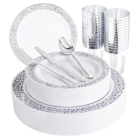 150-Piece Disposable Dinnerware Set