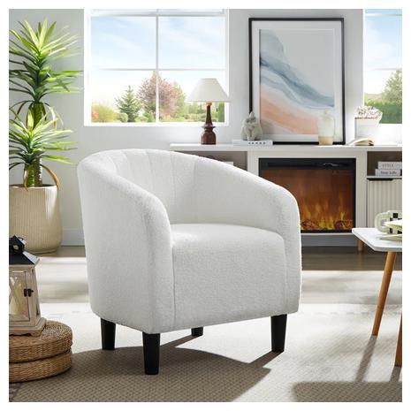 Winston Porter Eve Upholstered Barrel Accent Chair