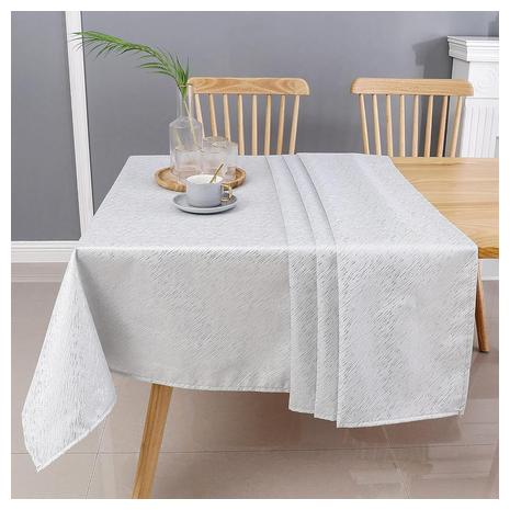 Majestic Giftware Jacquard Avalon Silver Print Tablecloth