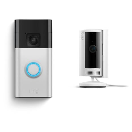 Ring Battery Doorbell with Ring Indoor Camera Bundle