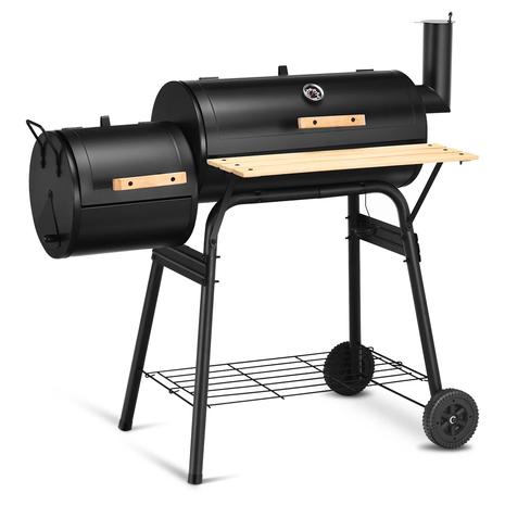 Outdoor Charcoal BBQ Grill & Smoker