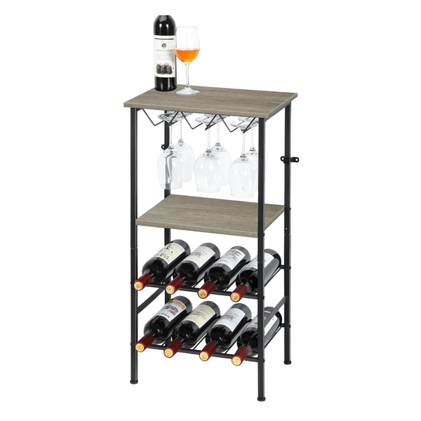 Wine Rack Table with Bottle Holder