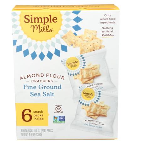 6-Pack Simple Mills Sea Salt Seasoned Almond Flour Crackers (4.25oz)