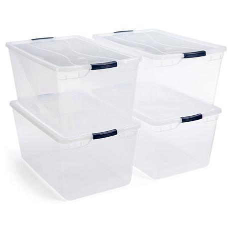 4 Rubbermaid 95 Quart Storage Containers