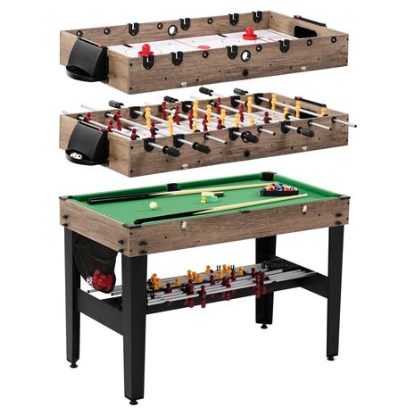 MD Sports 48″ 3-In-1  Air Hockey, Billiards & Foosball Game Table