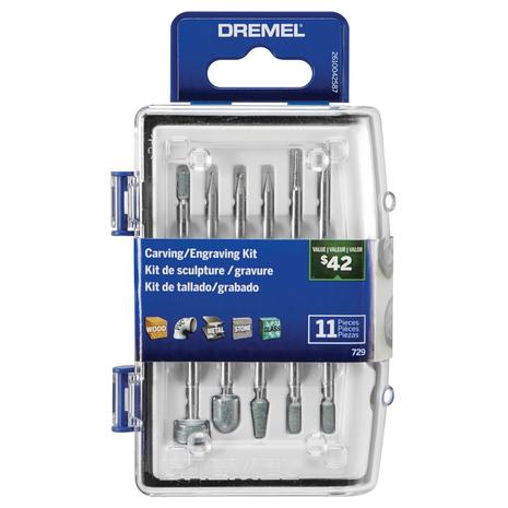 Dremel 11-Piece Carving & Engraving Rotary Tool Accessories Kit (729-01)