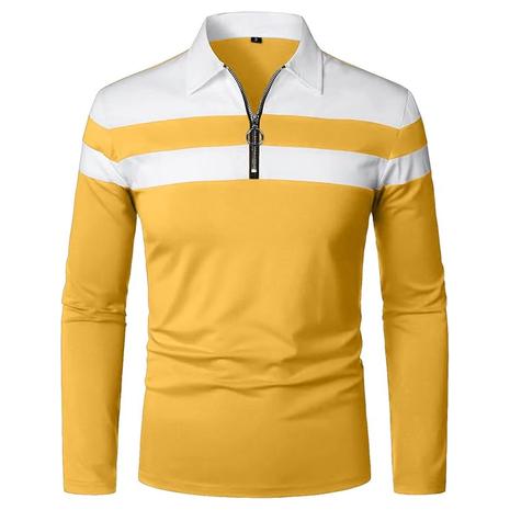 Men's Long Sleeve Quarter-Zip Polo Shirt