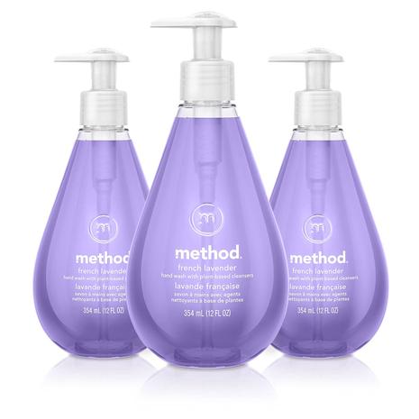 3 Bottles Of Method Gel Hand Wash