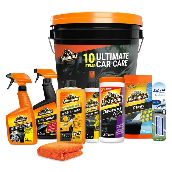 Kit de limpieza y lavado de autos Armor All Holiday de 10 piezas