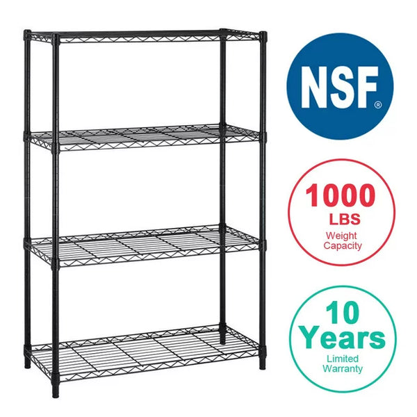 Heavy Duty 4 Shelf Wire Shelving Unit