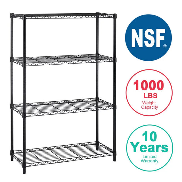 4 Shelf Wire Shelving Unit