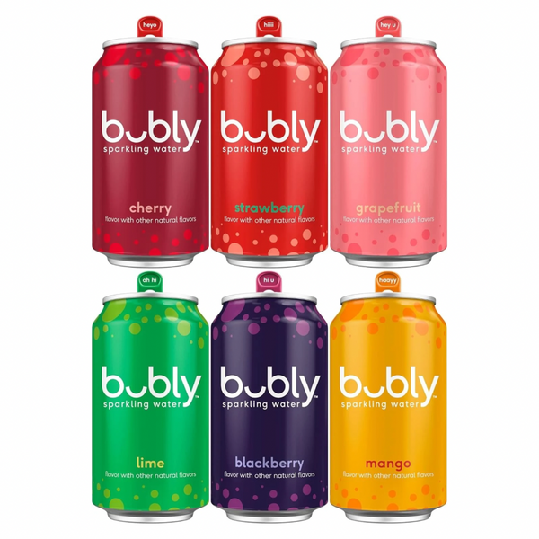 18 Cans Of Bubly Sparking Water Variety Pack