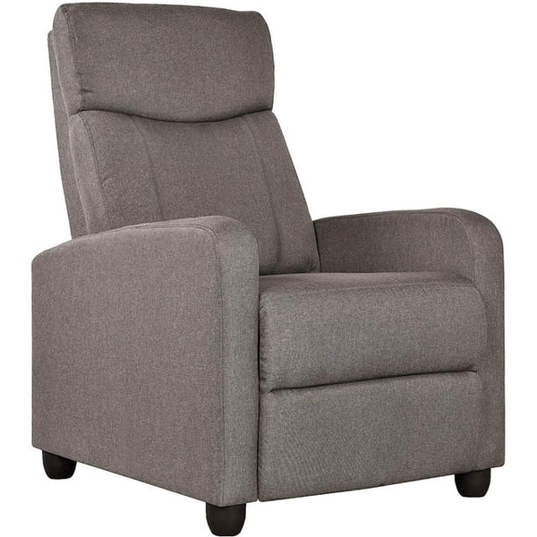 Push Back Theater Adjustable Recliner with Footrest (3 Colors)