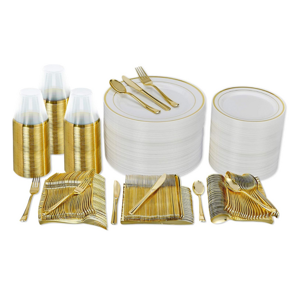 600 Piece Disposable Dinnerware Set