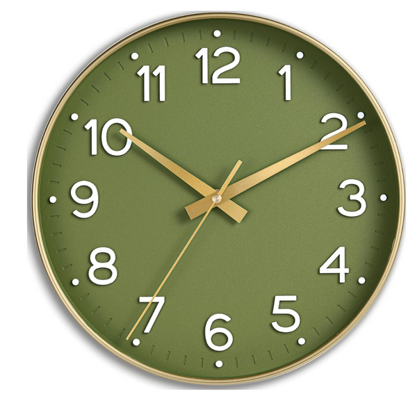 Battery Operated 8 Inch-Modern Non Ticking Analog Clock