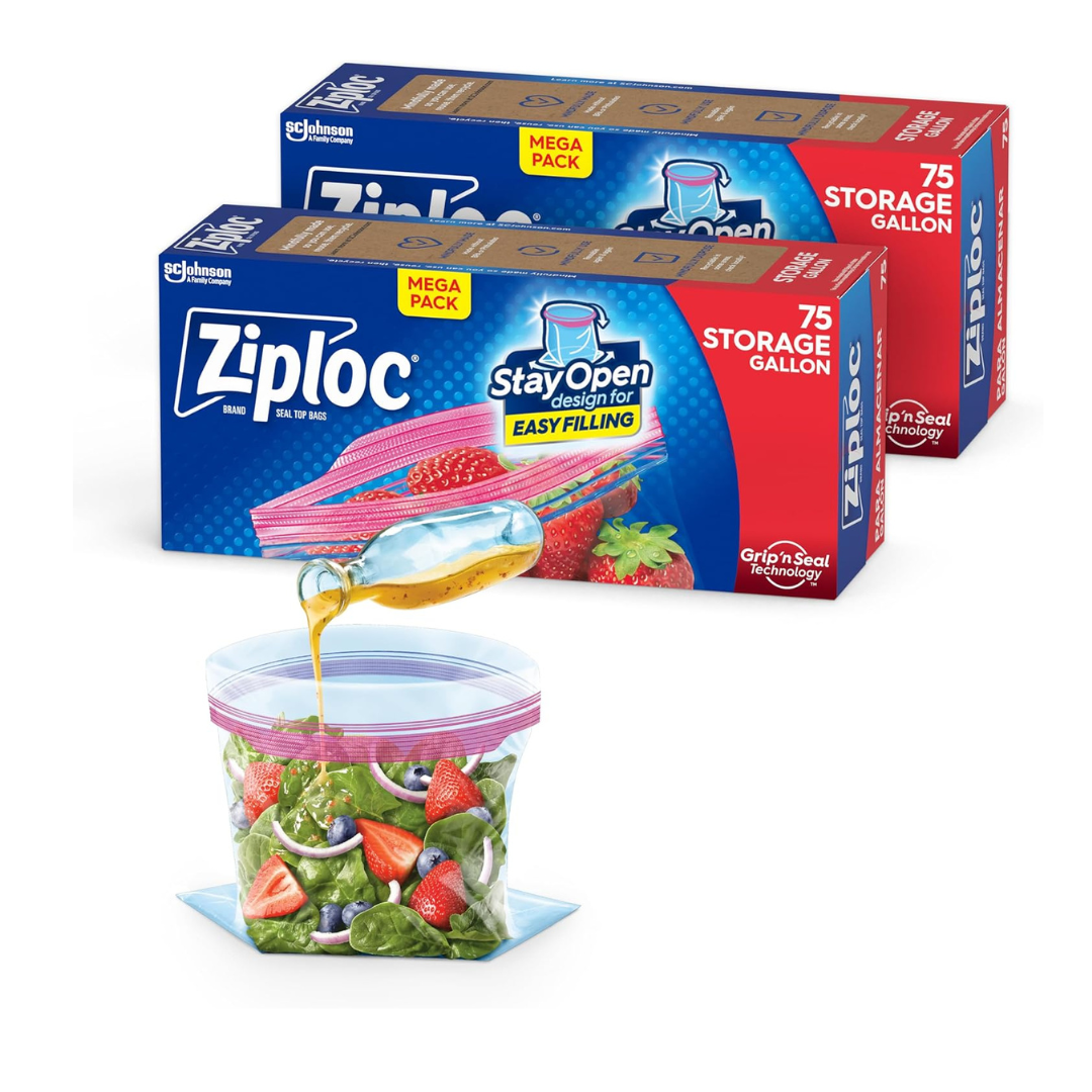 150 Ziploc Gallon Food Storage Bags