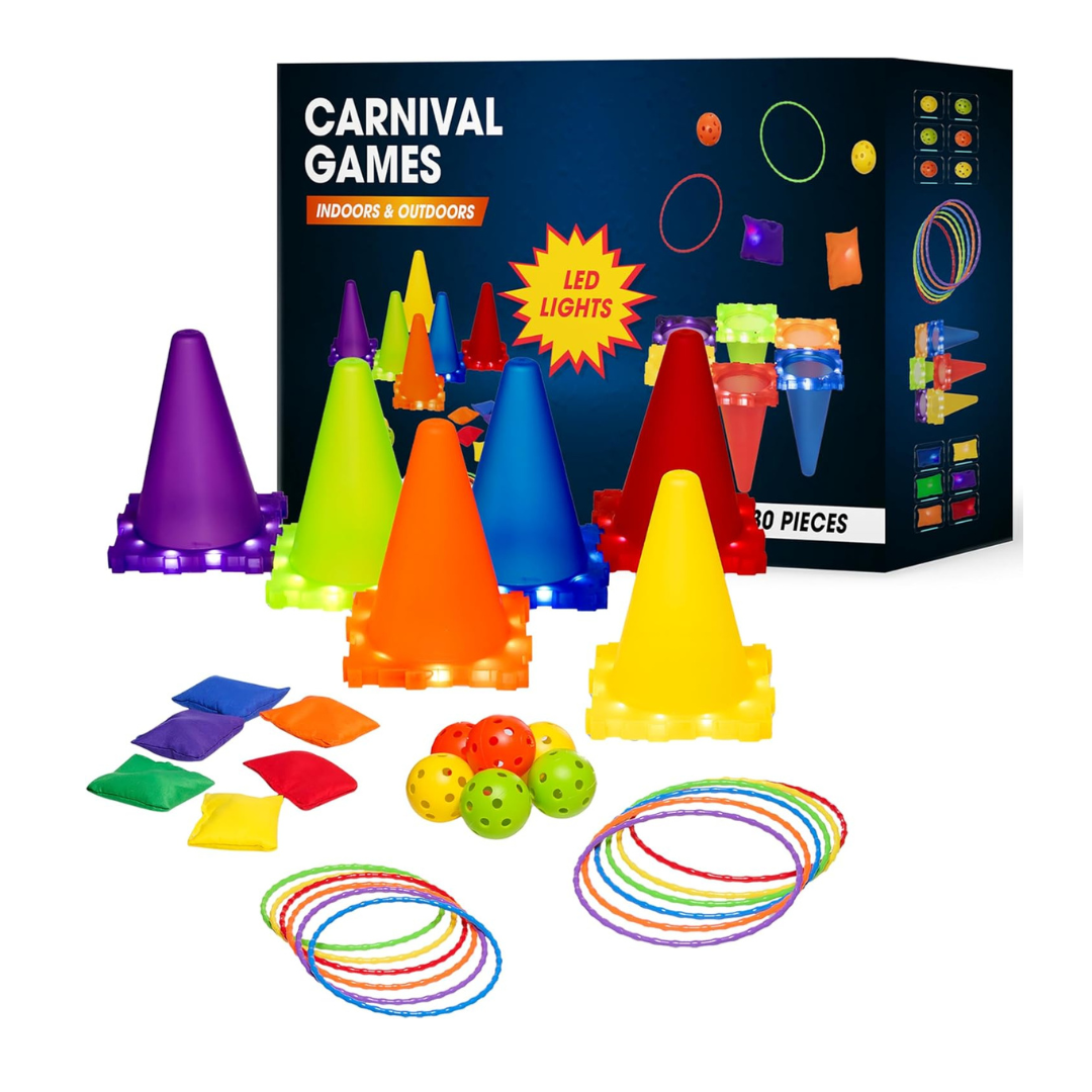 30-Piece Carnival Games Combo Set with LED Lights