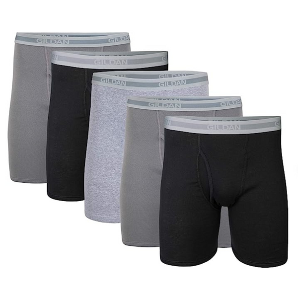 5 Gildan Men's Underwear Boxer Briefs