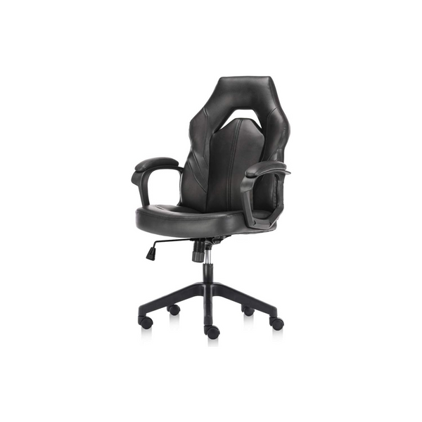 Silla de escritorio giratoria de cuero de PU para juegos de ordenador con soporte lumbar