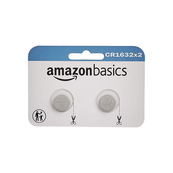 2-Pack Amazon Basics CR1632 3V Lithium Coin Cell Batteries