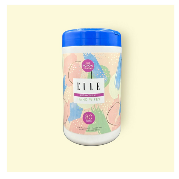 12 Pack Of 80 Elle Antibacterial Hand Wipes