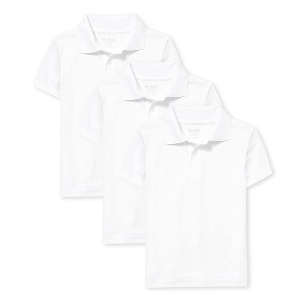 3 The Children's Place Boys' Short Sleeve Performance Polos