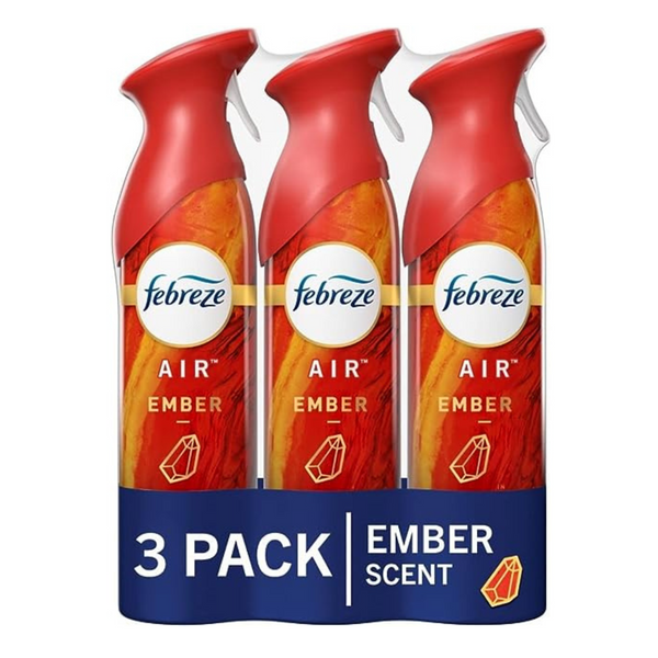 3 Ambientadores Febreze Air Effects Ember Scent