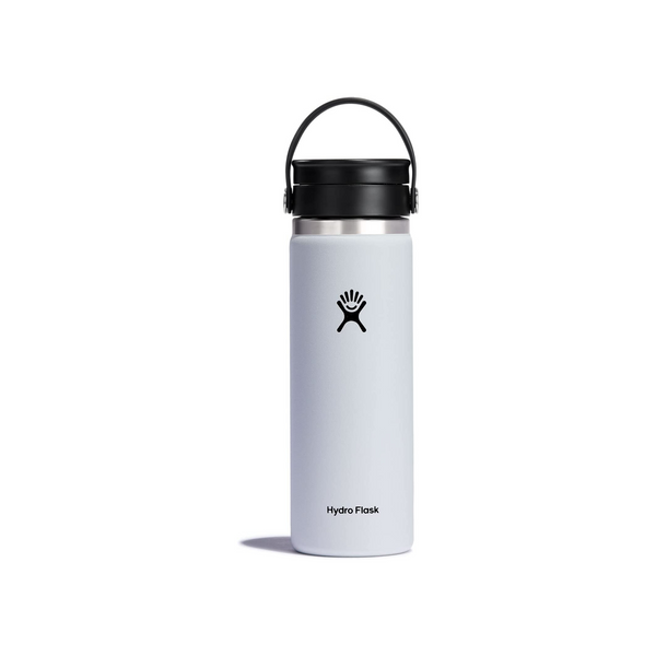 Botella Hydro Flask de boca ancha de 20 oz con tapa de café Flex Sip