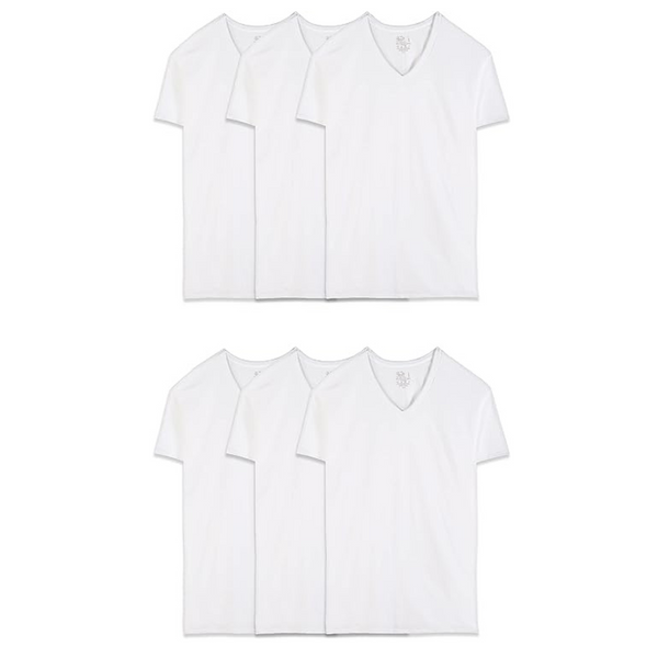 6 Hanes Or Fruit of the Loom Men's Undershirts