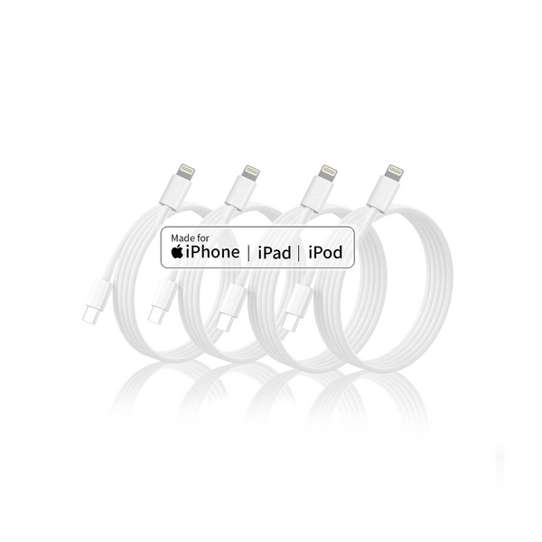 4 cables relámpago para iPhone