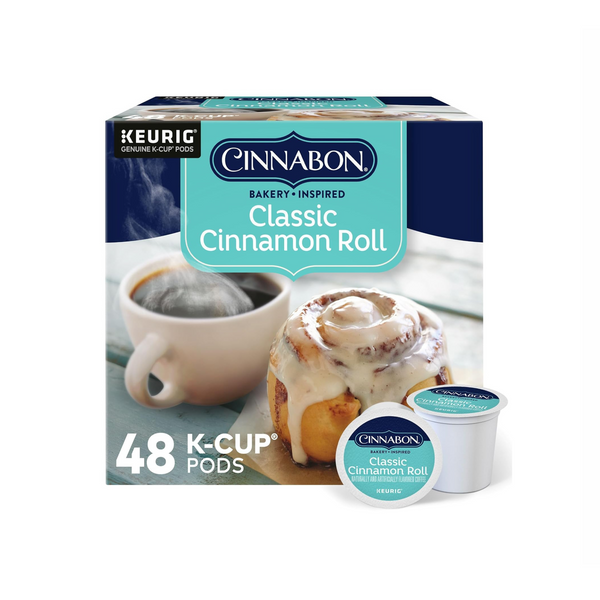 48 cápsulas K-Cup de porción individual Keurig con rollo de canela clásico Cinnabon