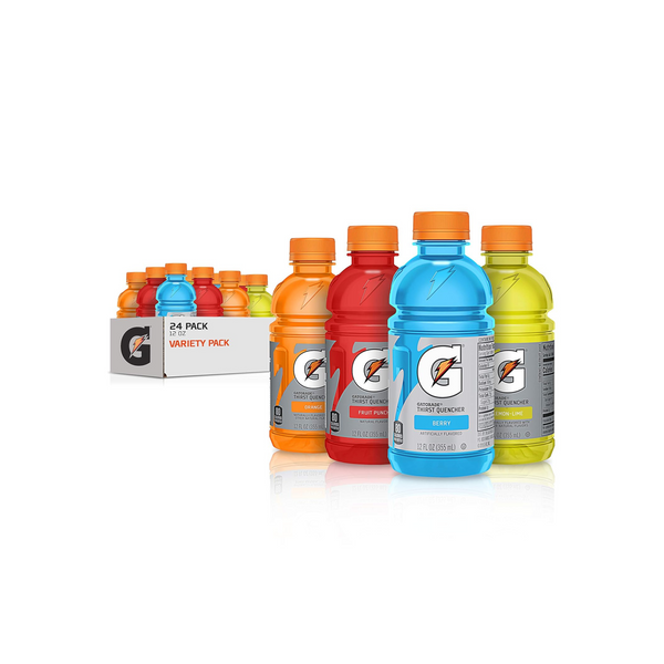 24 botellas de Gatorade Classic Thirst Quencher, paquete variado