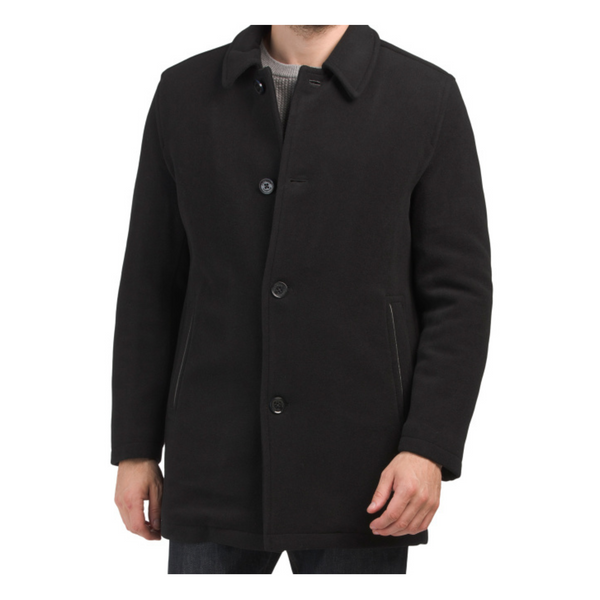 Cole Haan Signature Wool Blend Classic Fit Plush Car Coat