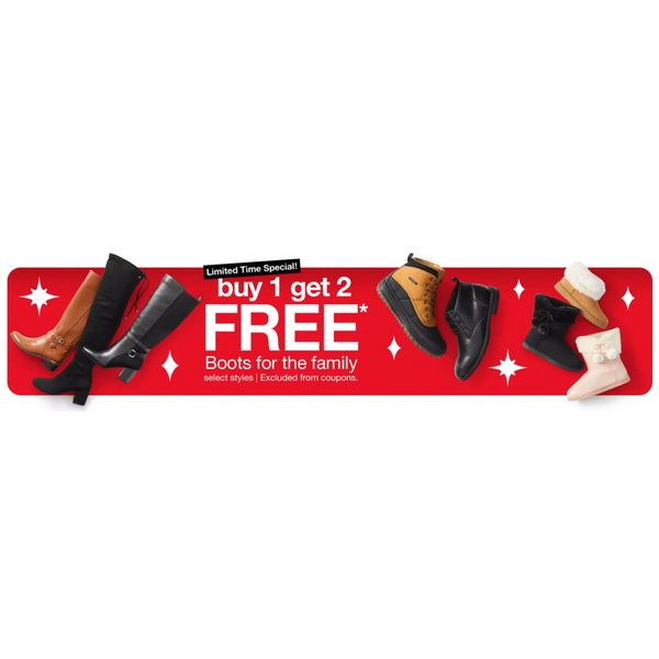 Buy 1 Pair Of Boots And Get 2 Free