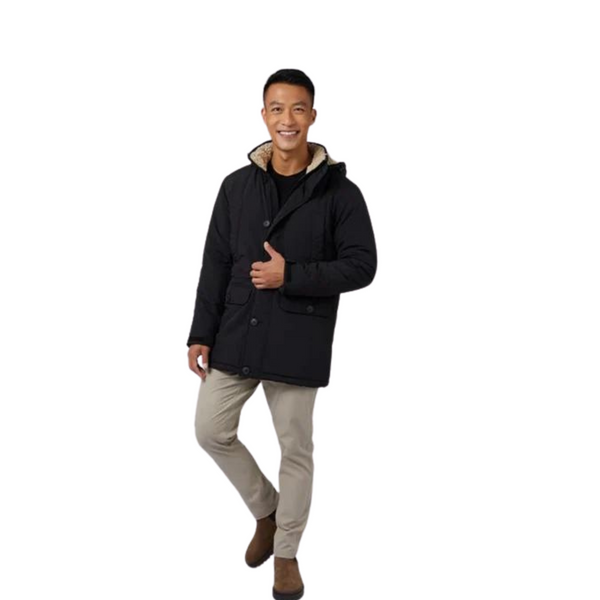 Parka Commuter Tech con forro de sherpa para hombre (2 colores)