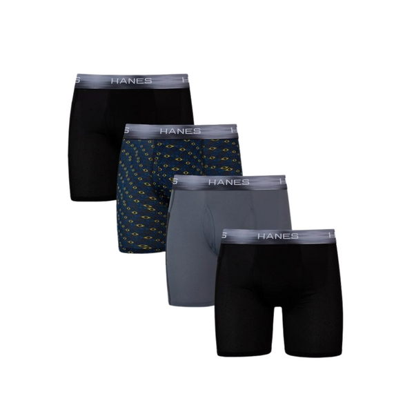 4 ropa interior tipo bóxer Ultimate X-Temp de Hanes para hombre