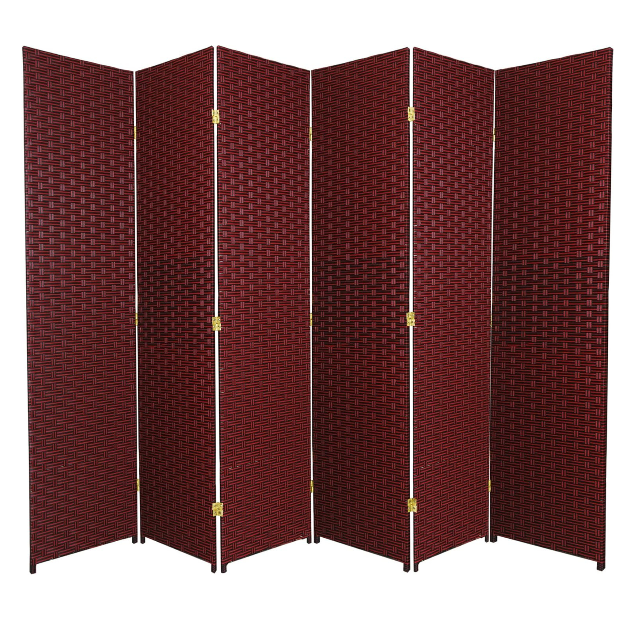 6 Panel Tall Woven Fiber Room Dividers