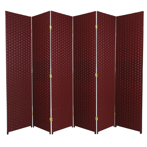 6 Panel Tall Woven Fiber Room Dividers