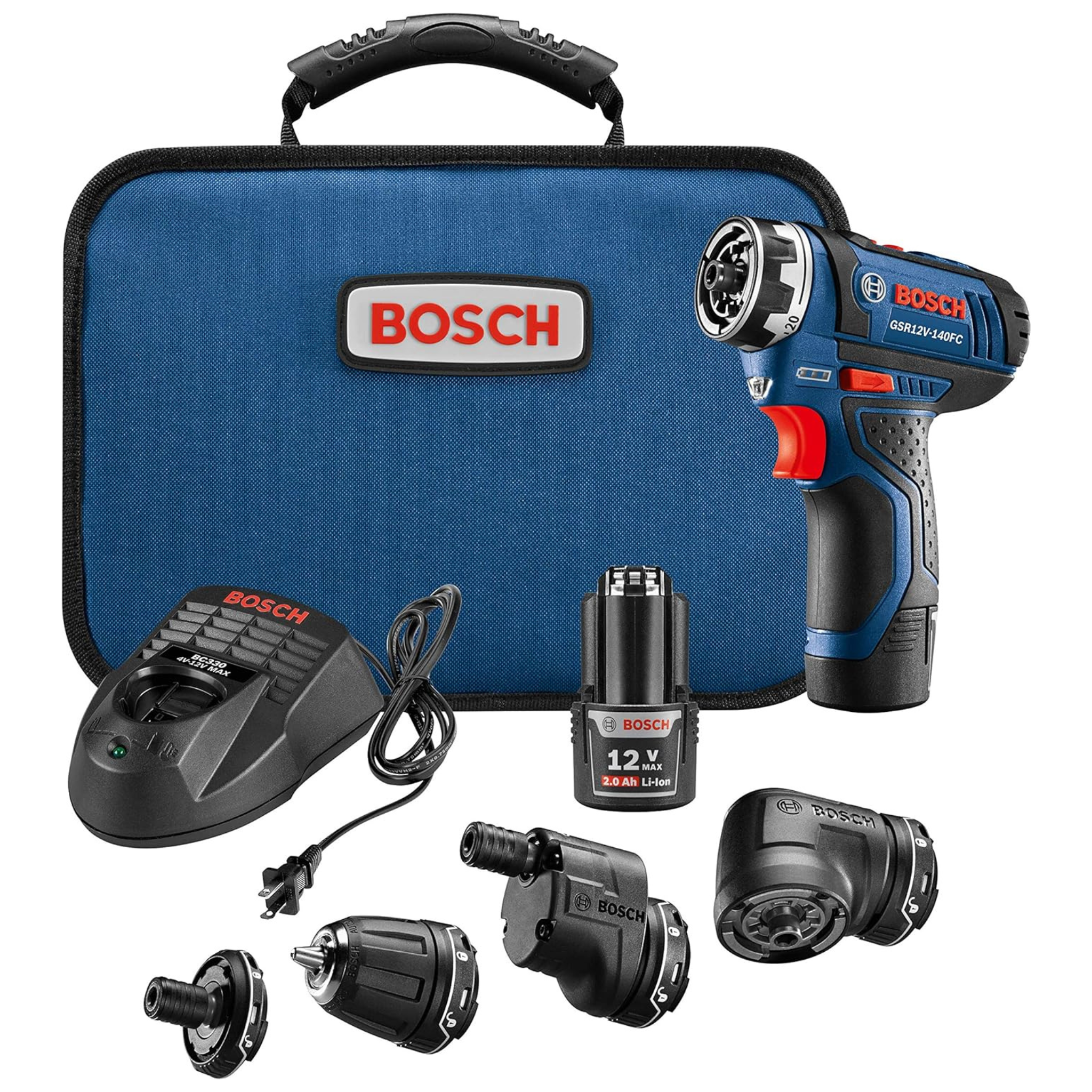 Bosch 12V Flexiclick 5-In-1 Cordless Multi-Head Electric Screwdriver Drill Set