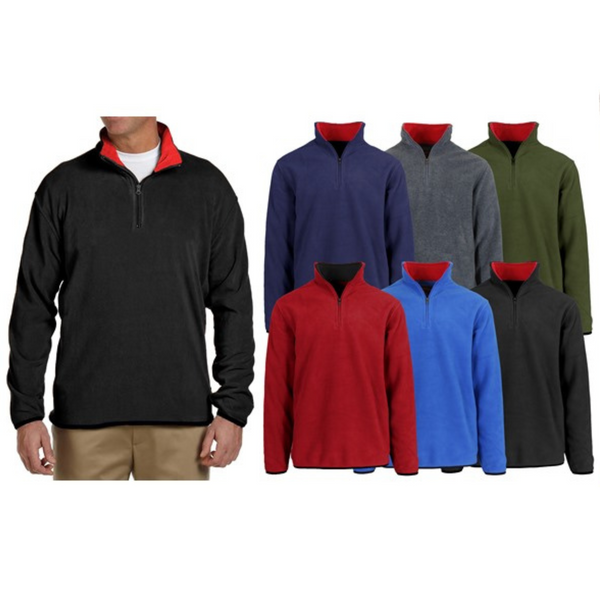 3 Men's Or Women's Polar Fleece Quarter Zip Sweaters