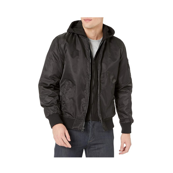 GUESS Chaqueta bomber con capucha para hombre